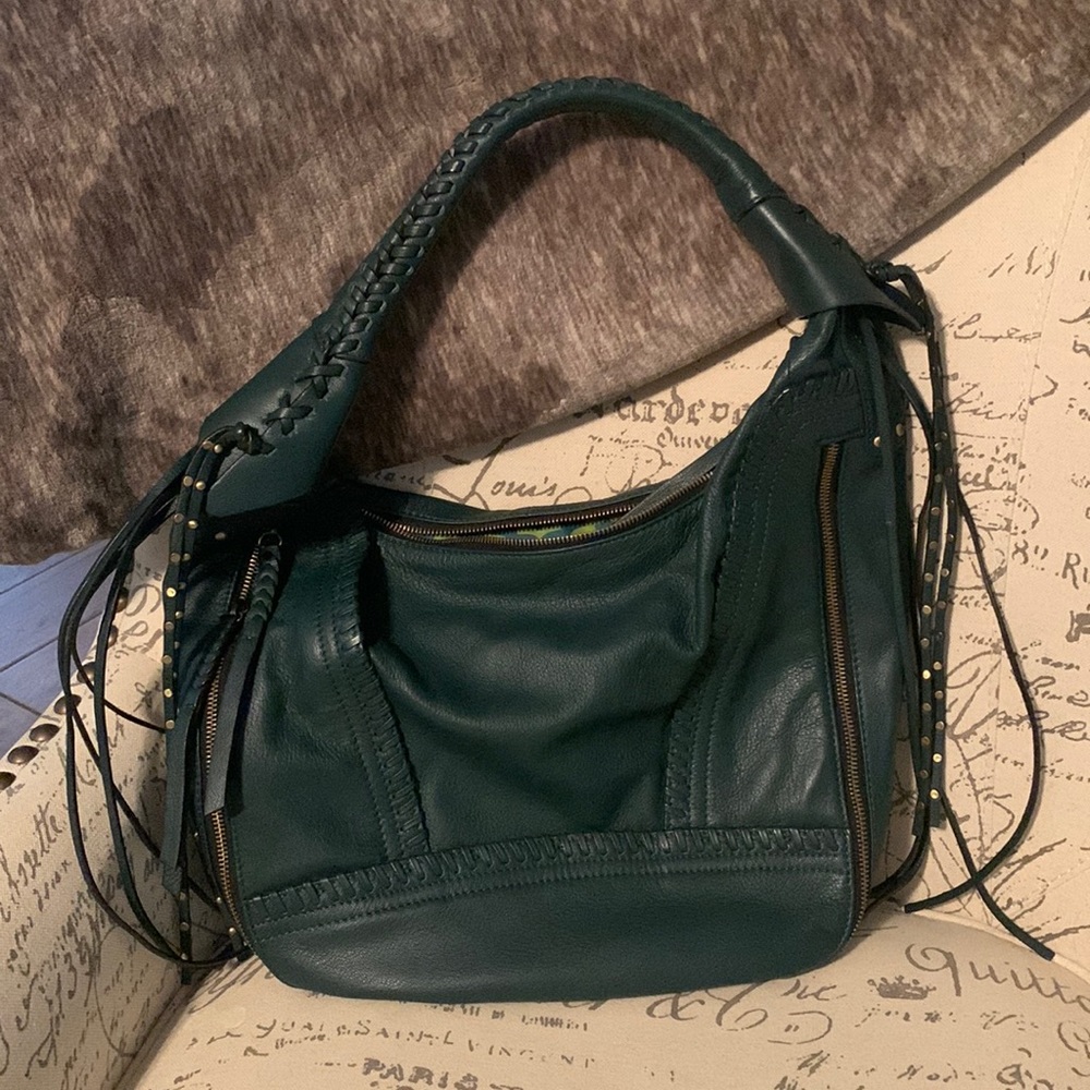 Boho, leather purse